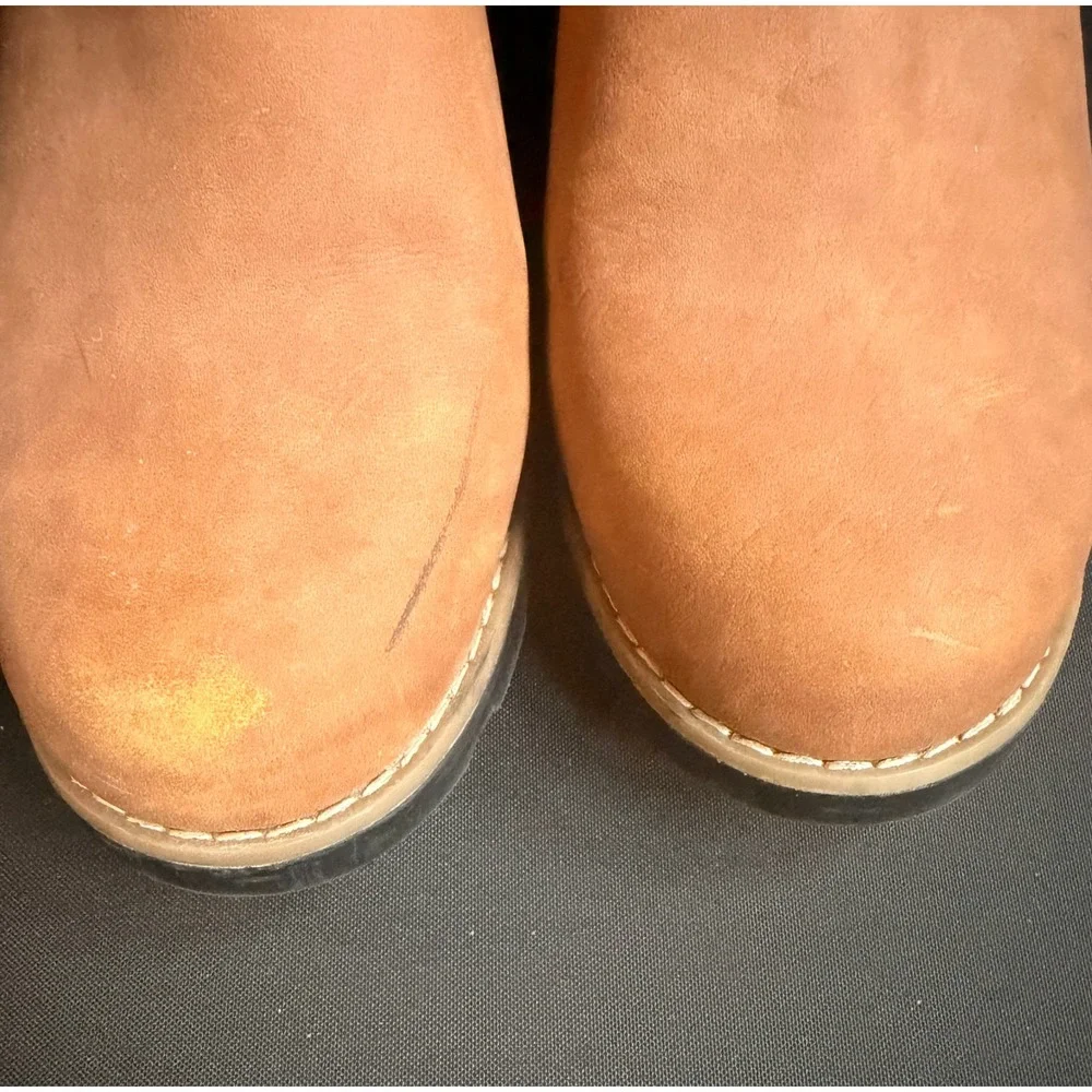 Universal Thread Womens Tan Wedge Chelsea Boots Ankle Booties Brown Sz 8 Western